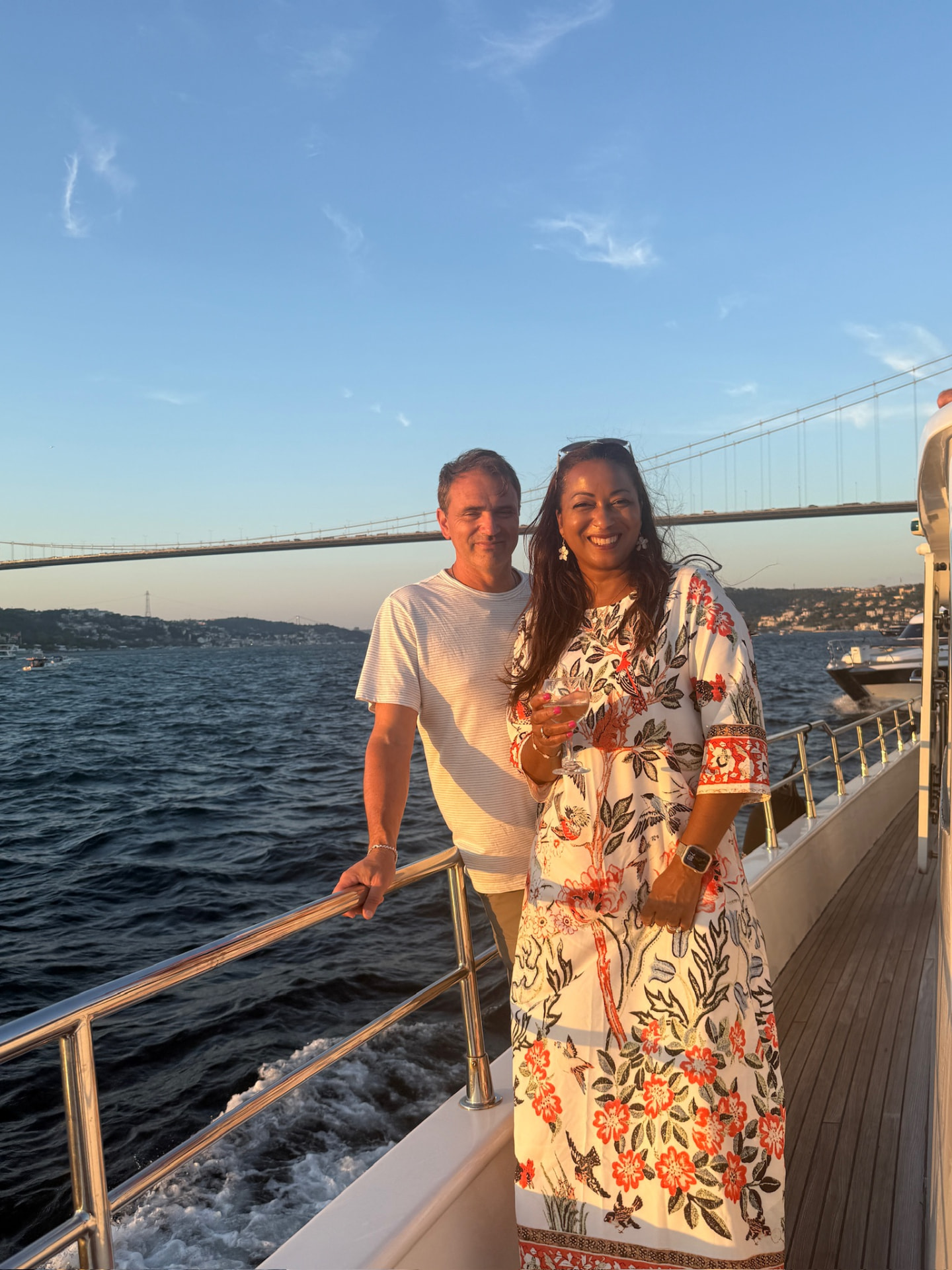 On a Bosphorus boat cruise