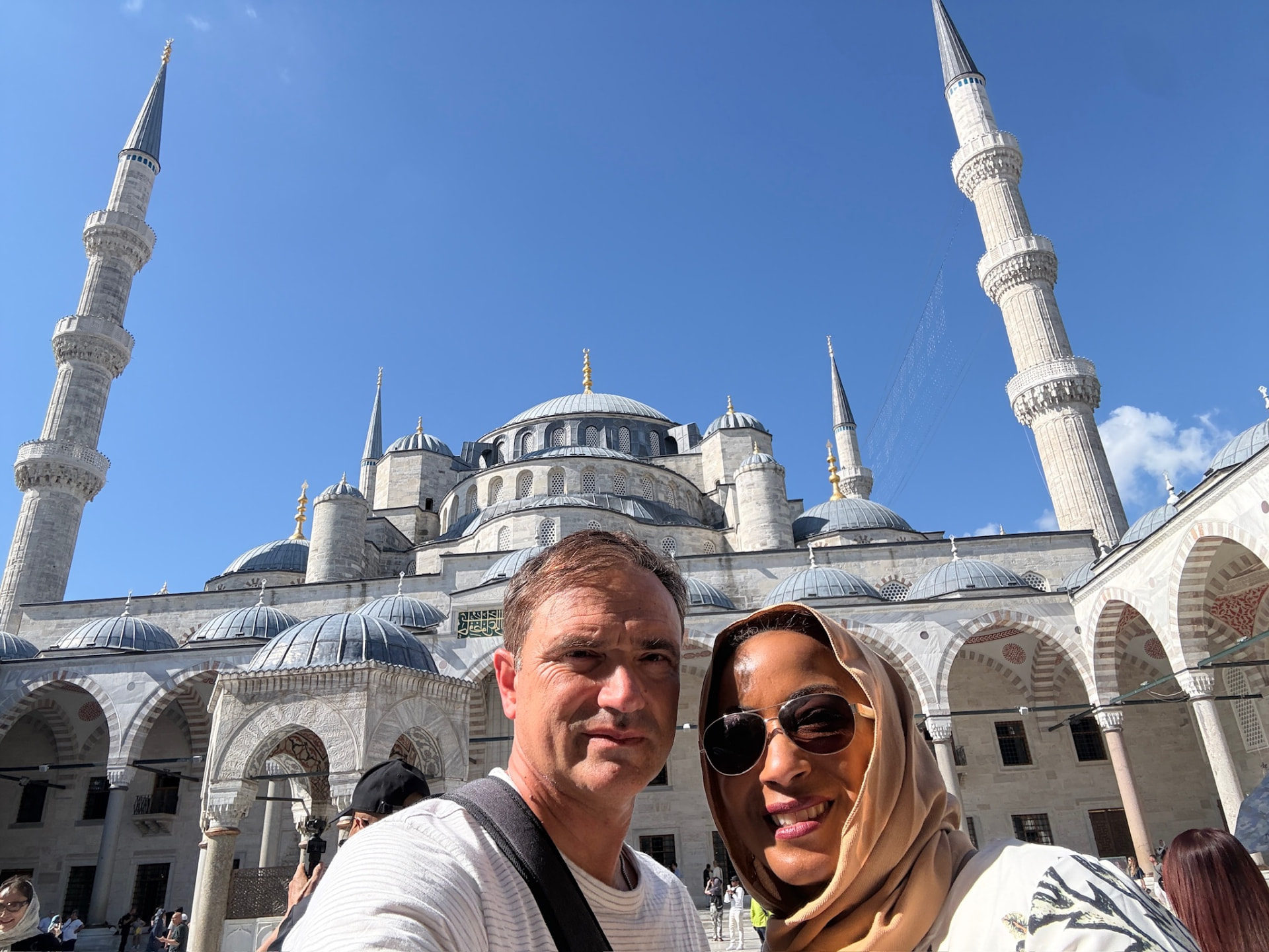 Selfie in front of the Blue Mosque, Istanbul